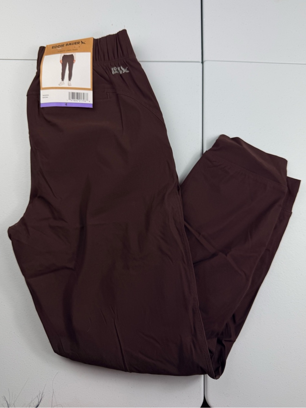 Eddie Bauer women’s fleece lined Dark Brown Jogger Sweatpants